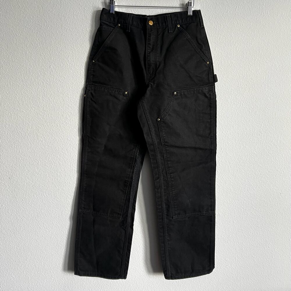 Carhartt B01 BLK black double knee work wear carpenter pants